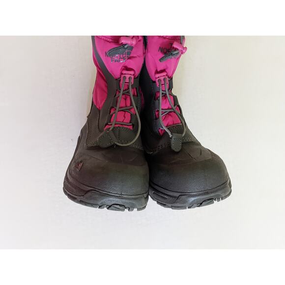 The North Face Size 5 Kids Alpenglow II Winter Boots Pink Gray Waterproof - Picture 5 of 8